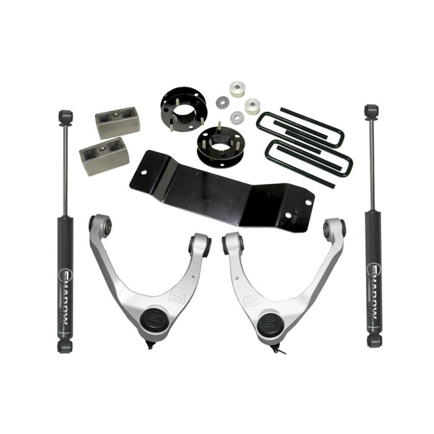 Superlift 3600 14-18 Chevy Silv 1500 4WD 3.5in Lift Kit w/ Alum/Stamped Steel Control Arms & Rear Shocks