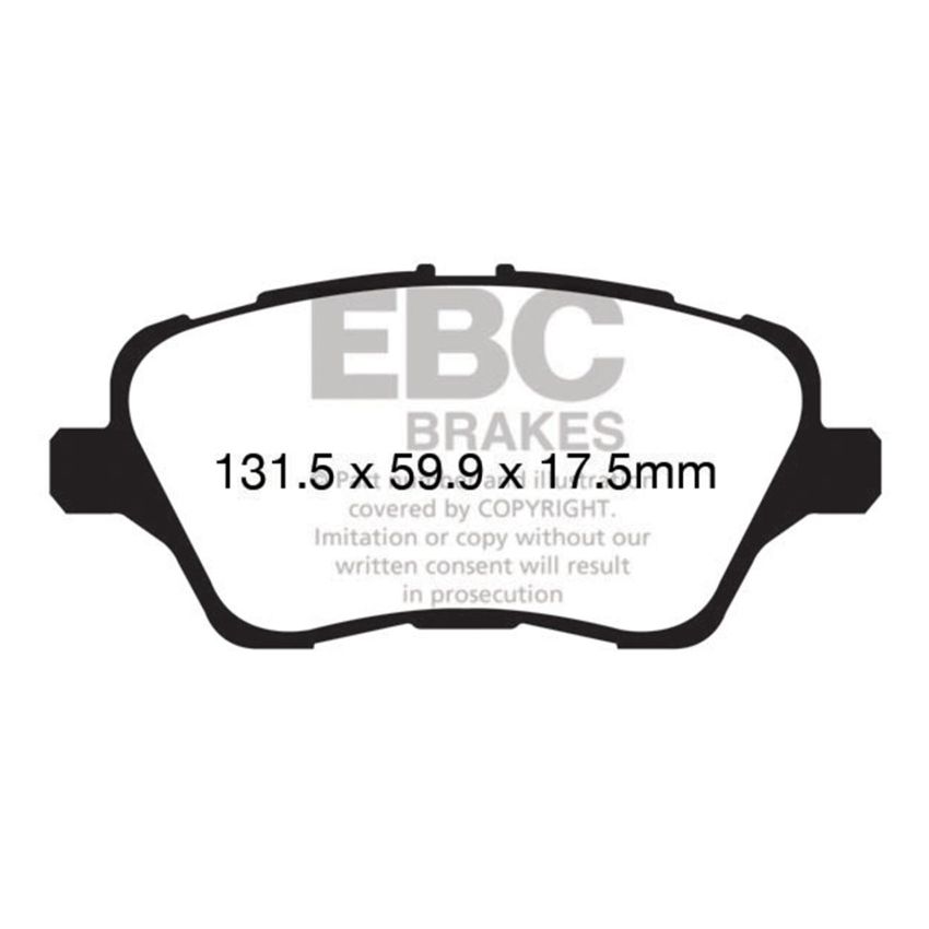EBC DP22149 13+ Ford Fiesta 1.6 Turbo ST Greenstuff Front Brake Pads