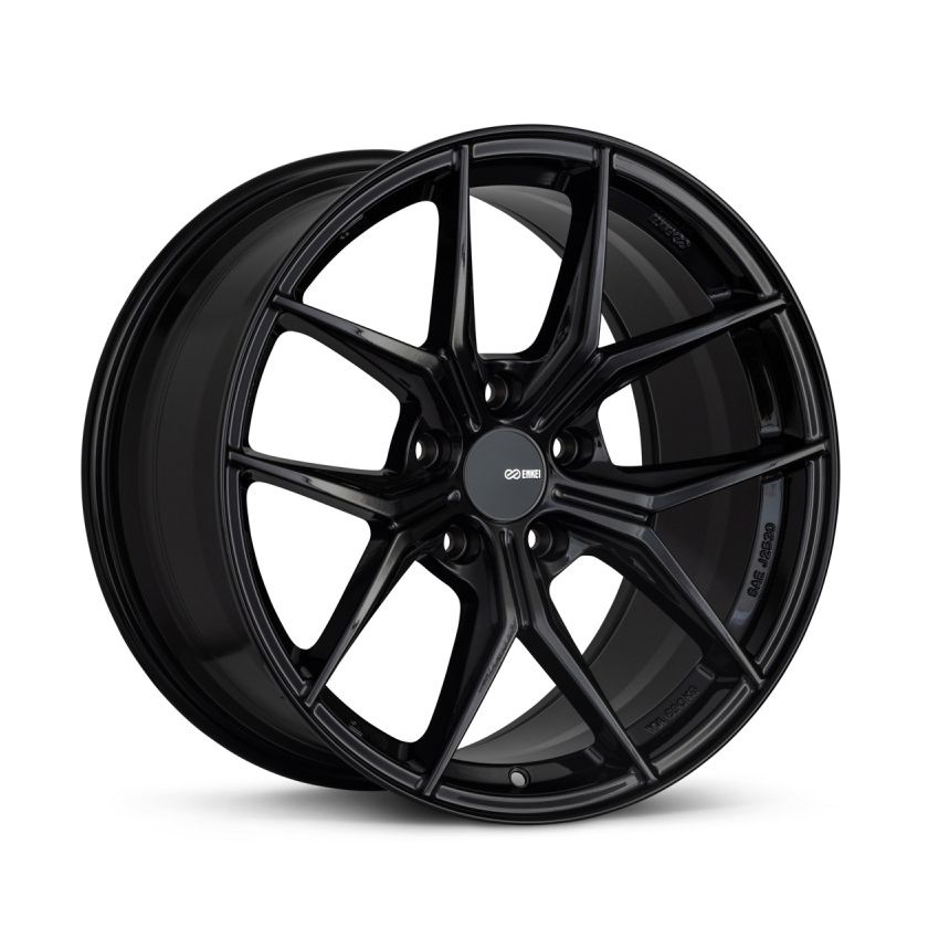 Enkei 529-880-6535BK TSR-X 18x8 35mm Offset 5x114.3 BP 72.6mm Bore - Gloss Black Wheel