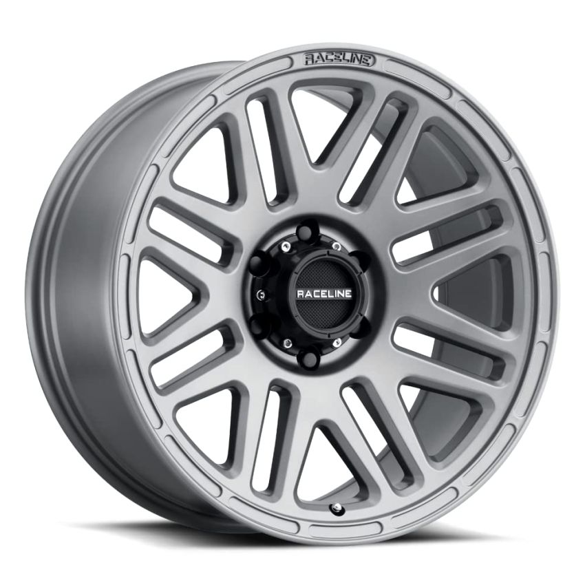 Raceline 944GS Outlander 16x8in / 5x114.3 BP / 0mm Offset / 78.1mm Bore - Greystone Wheel