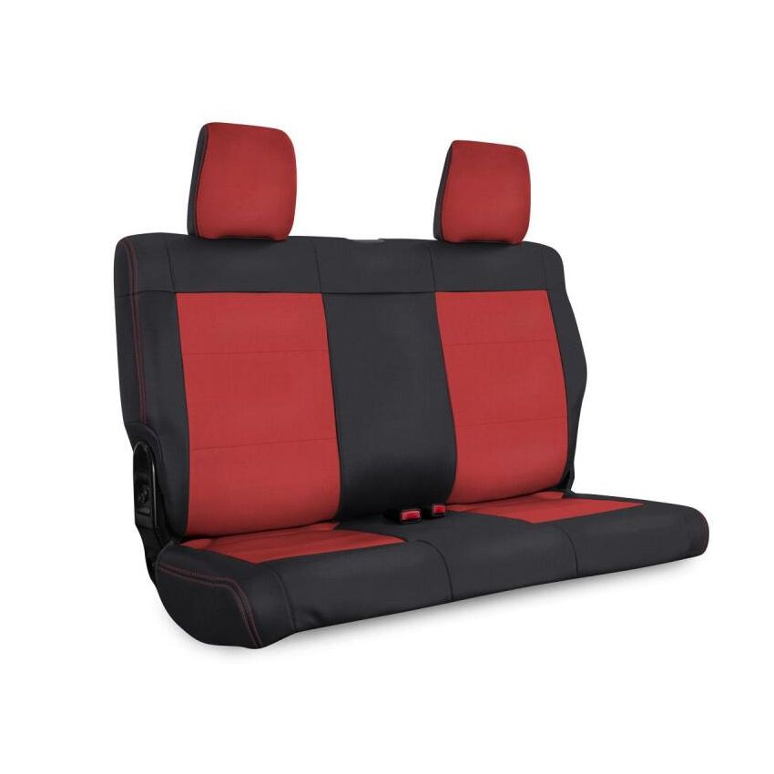 PRP 11-12 Jeep Wrangler JKU Rear Seat Cover/4 door - Black/Red