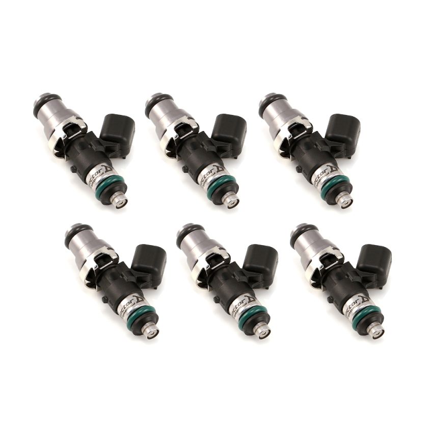 Injector Dynamics 1340cc Injectors - 48mm Length - 14mm Grey Top - 14mm Lower O-Ring (Set of 6)
