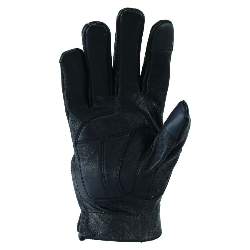 Kuryakyn 094472 Leather By River Road Tucson Leather Perforated Gloves Black - Small