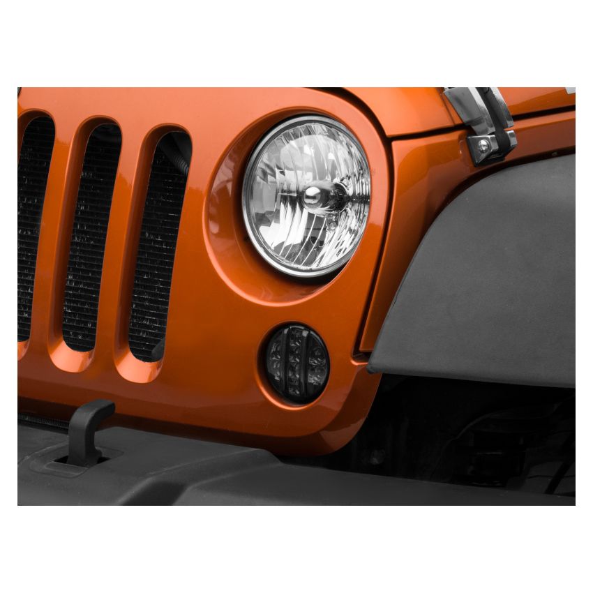 Raxiom 07-18 Jeep Wrangler JK Axial Series LED Front Turn Signals (Smoked)