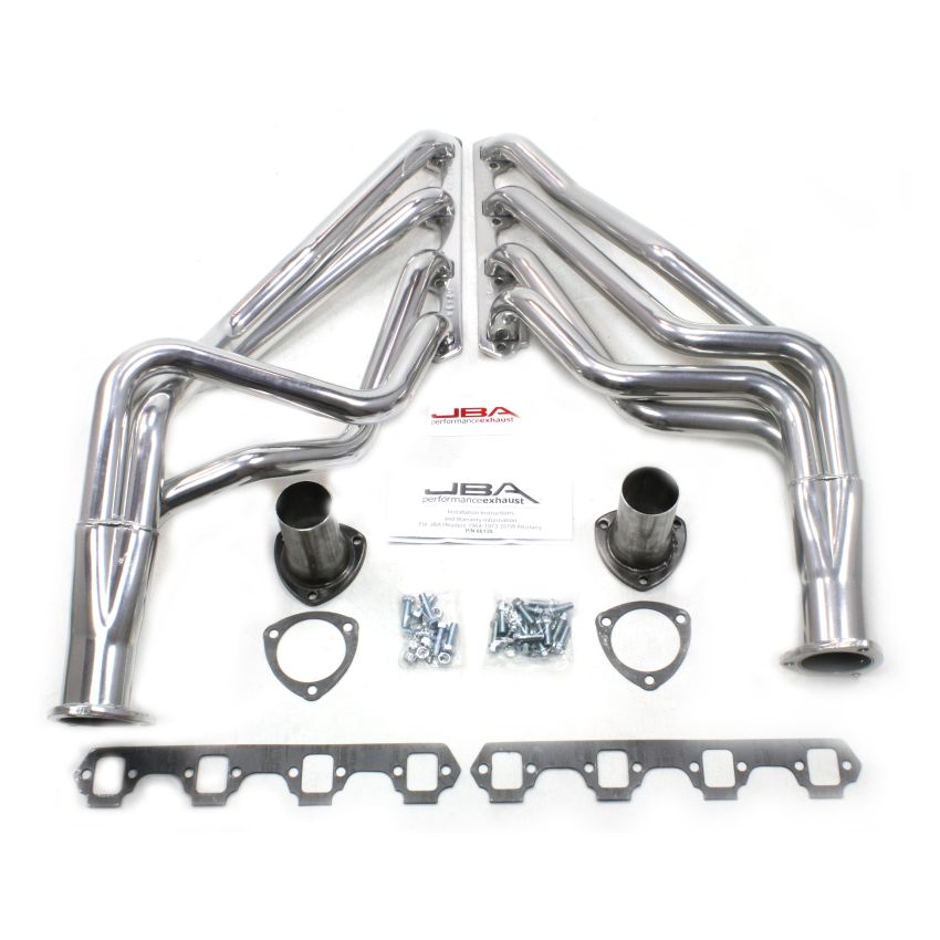 JBA 65-73 Ford Mustang 260-302/71-73 Ford 260-351W SBF 1-5/8in Primary Silver Ctd Long Tube Header