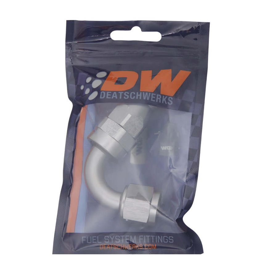 DeatschWerks 8AN Female Flare Swivel 120-degree Hose End - PTFE