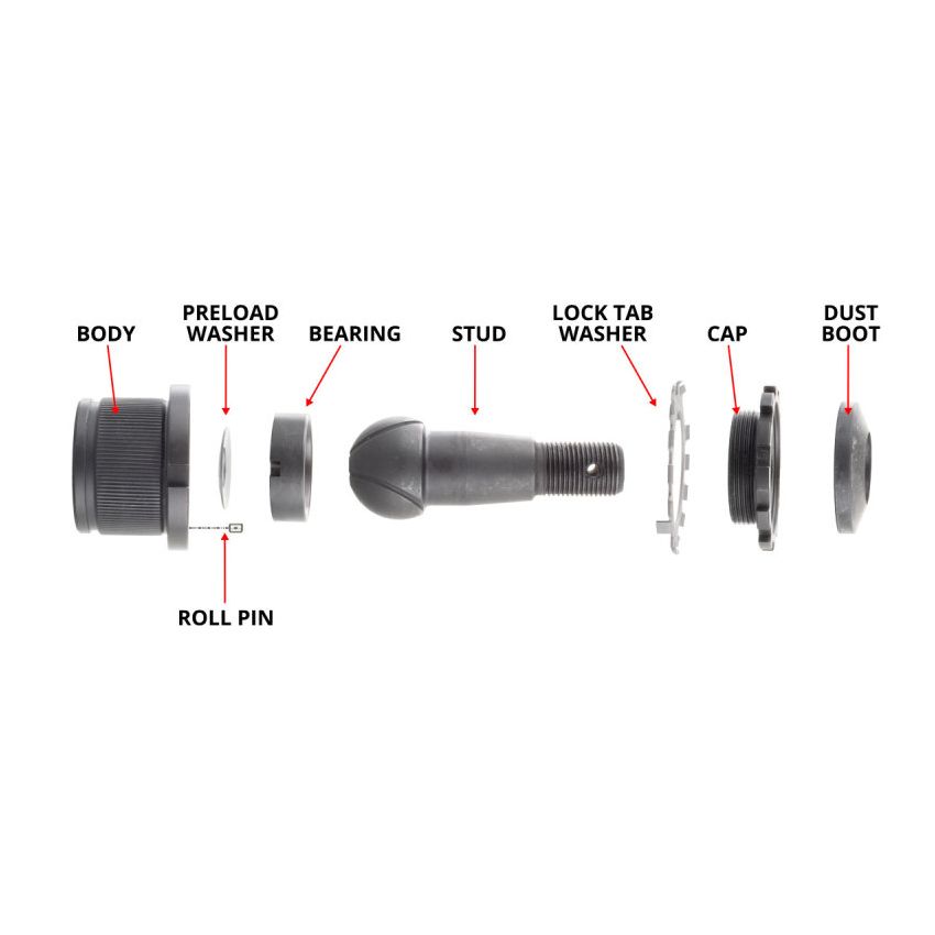 Synergy Jeep JK/WJ HD Non-Knurled Adjustable Ball Joint Kit