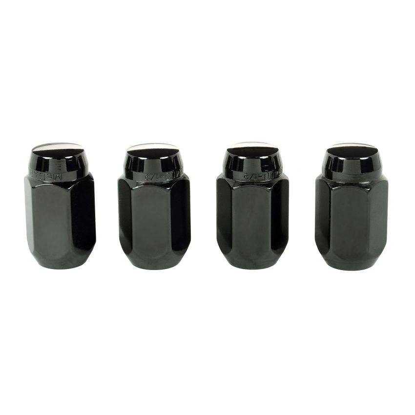 McGard 64030 Hex Lug Nut (Cone Seat) 1/2-20 / 13/16 Hex / 1.5in. Length (4-Pack) - Black