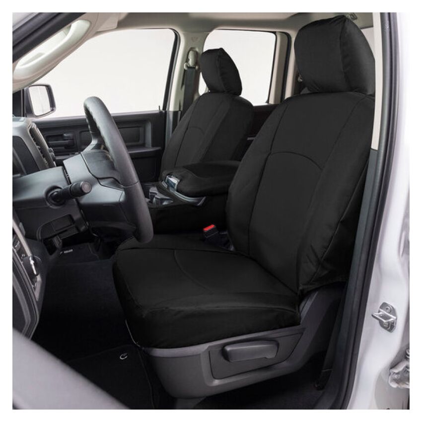 Covercraft GTC4136ABENBK 19-21 Chevrolet Silverado Endura PrecisionFit Custom Front Row Seat Covers - Black/Black