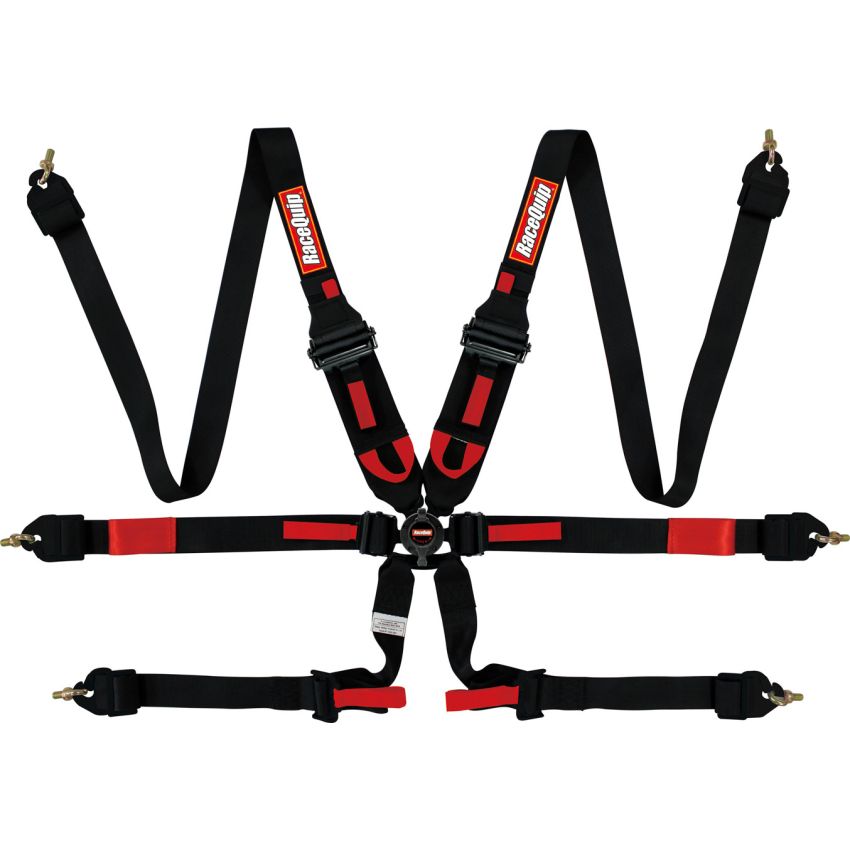 6pt Harness Camlock P/D HNR Black FIA