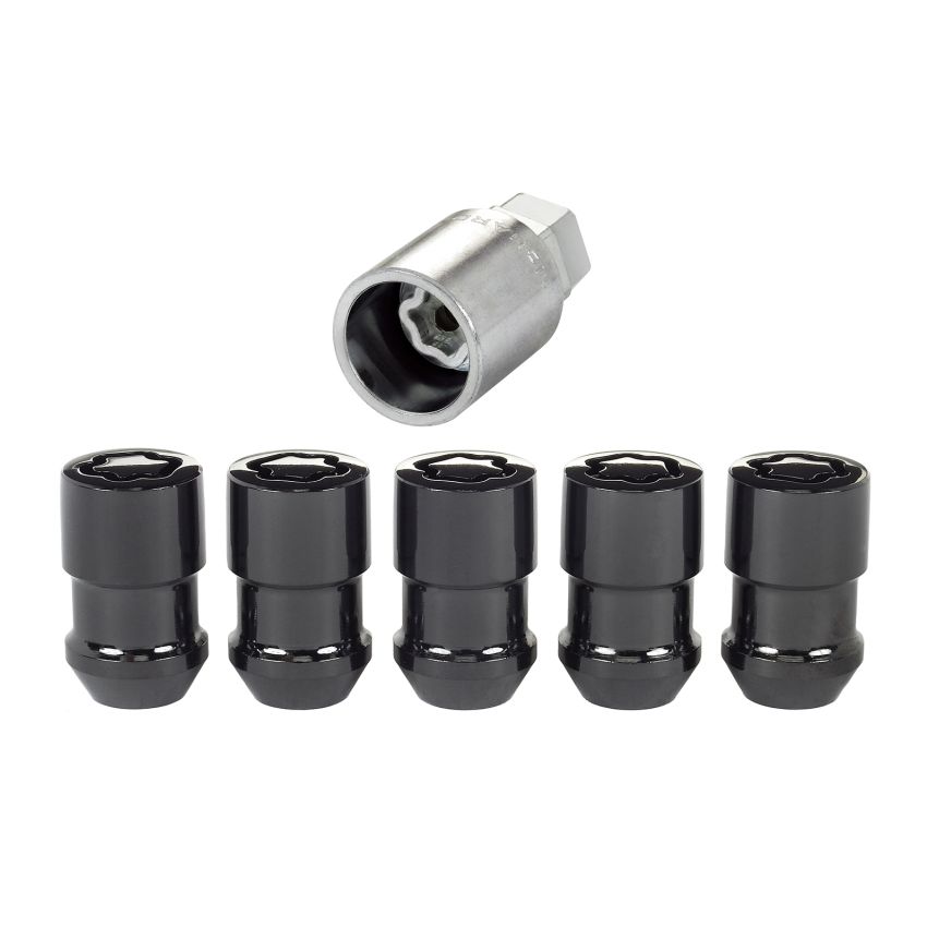 McGard (24548 1/2 MCG WHL LK SET NUT CONE 5LK BLACK (3/4 HEX)-OAL 1.46