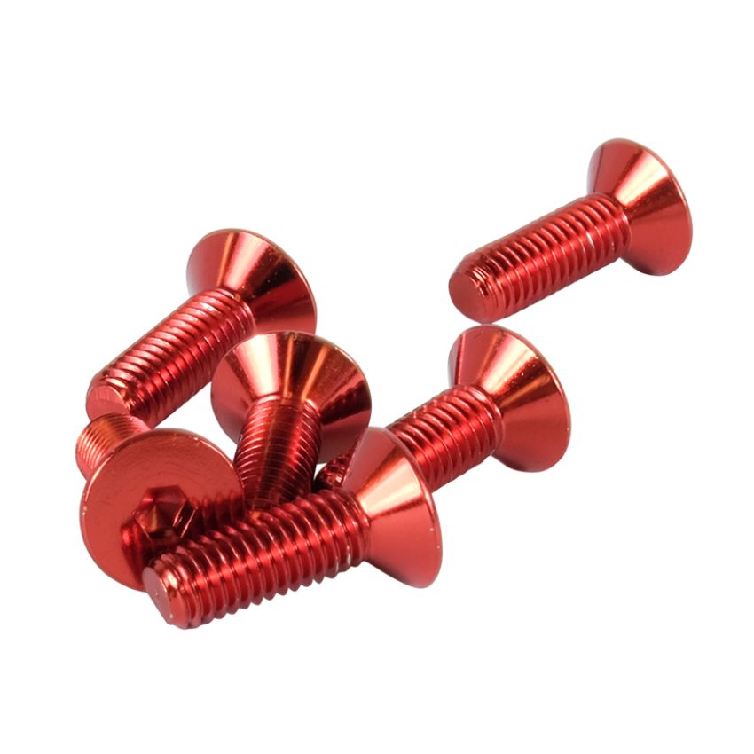 NRG Steering Wheel Screw Upgrade Kit (Conical) - Red