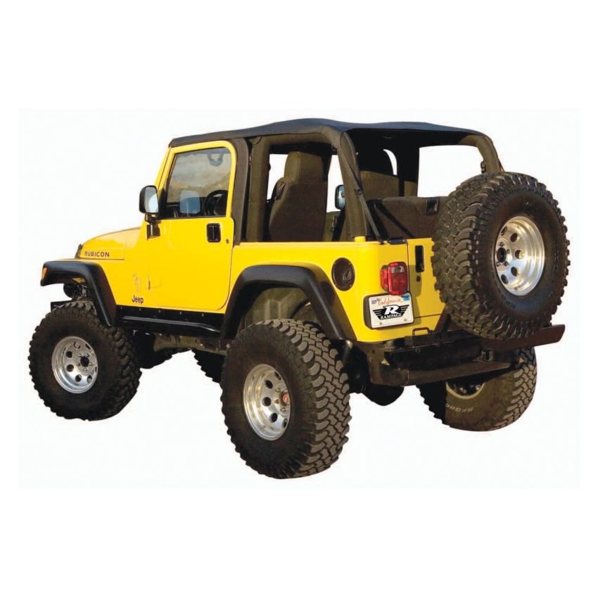 Rampage 1997-2006 Jeep Wrangler(TJ) Excludes LJ Unlimited Frameless Soft Top Kit - Black Diamond