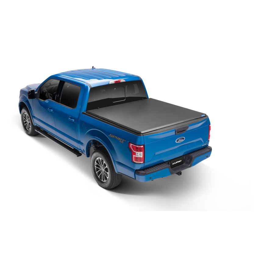 LUND 969254 02-17 Dodge Ram 1500 Fleetside (8ft. Bed) Hard Fold Tonneau Cover - Black