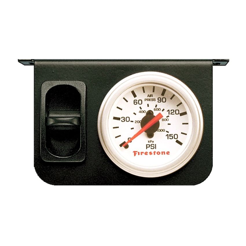 Firestone 2225 Air Adjustable Leveling Control Panel w/Single Gauge 0-150psi - White Face (WR17602225)