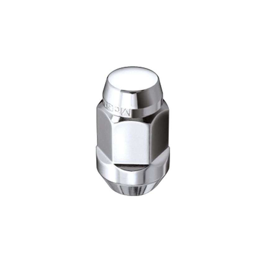 McGard Hex Lug Nut (Cone Seat Bulge Style) M12X1.5 / 3/4 Hex / 1.45in. Length (Box of 100) - Chrome