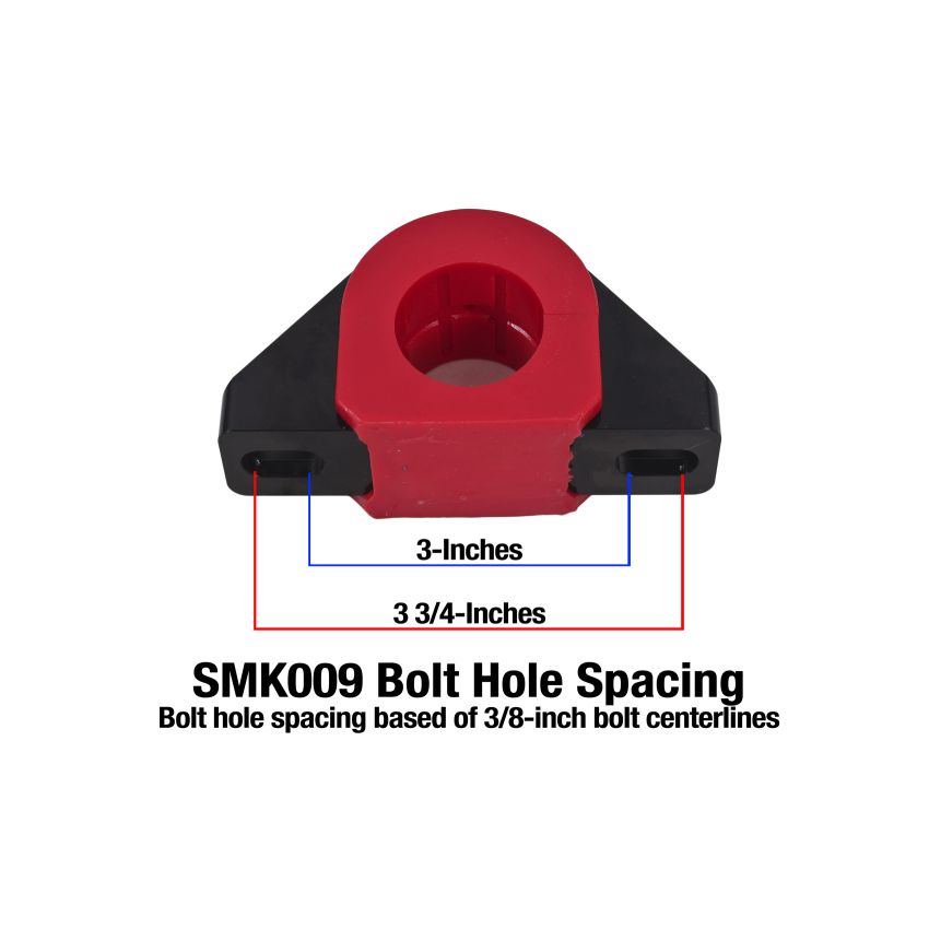 BMR Suspension SMK009 Sway Bar Mount, Billet Alum Mount, 1.25 Inch Poly Bushings