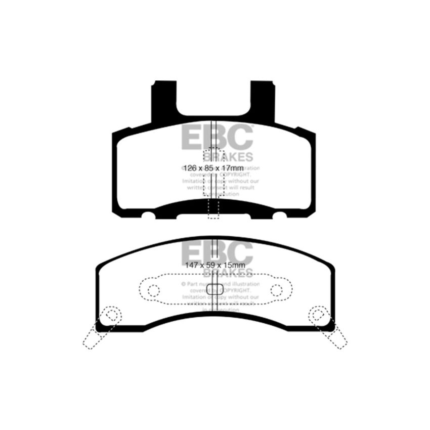EBC DP61274 90-93 Chevrolet C20 8600 LB Greenstuff Front Brake Pads