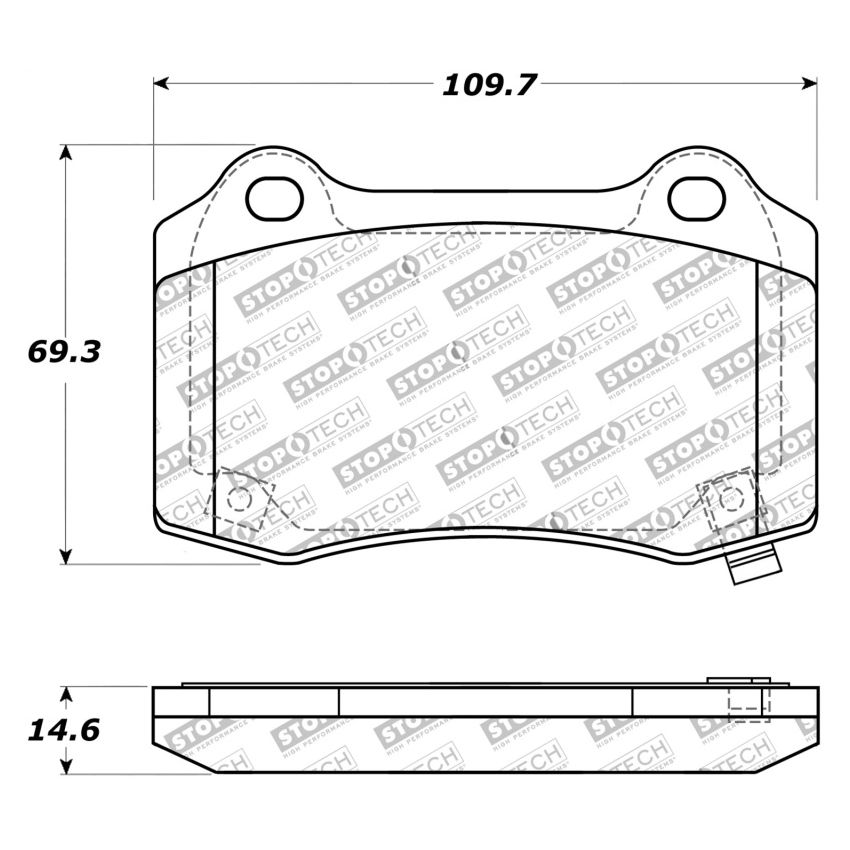 StopTech Performance 10+ Camaro Rear Brake Pads