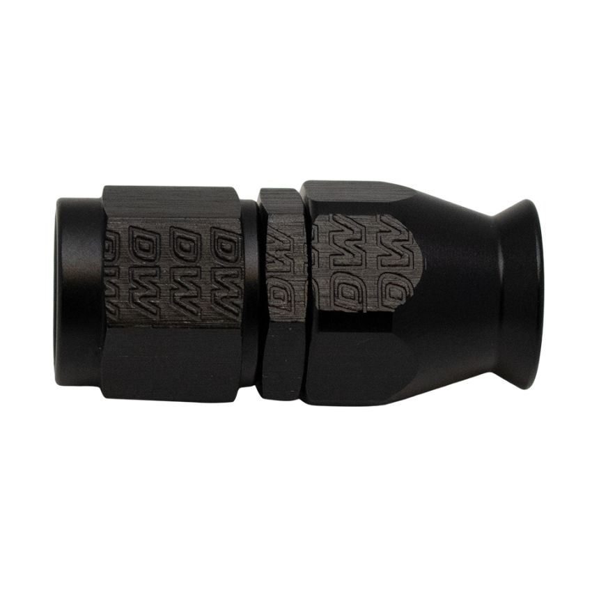 DeatschWerks 6AN Female Swivel Straight Hose End PTFE (Incl 1 Olive Insert) - Anodized Matte Black