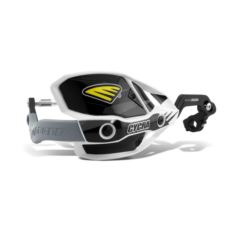 Cycra 1CYC-7408-12X CRM Ultra 1-1/8 in. Clamp w/White Shields/Black Covers