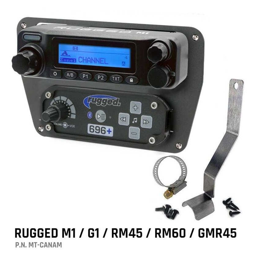 Rugged Radios MT-CANAM-RM Can-Am Commander Intercom and Radio Mount Rugged M1/G1/RM45/RM60/GMR45