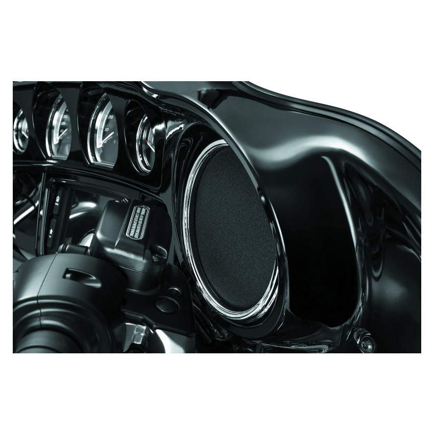 Kuryakyn 7377 Corona Speaker Grills Chrome