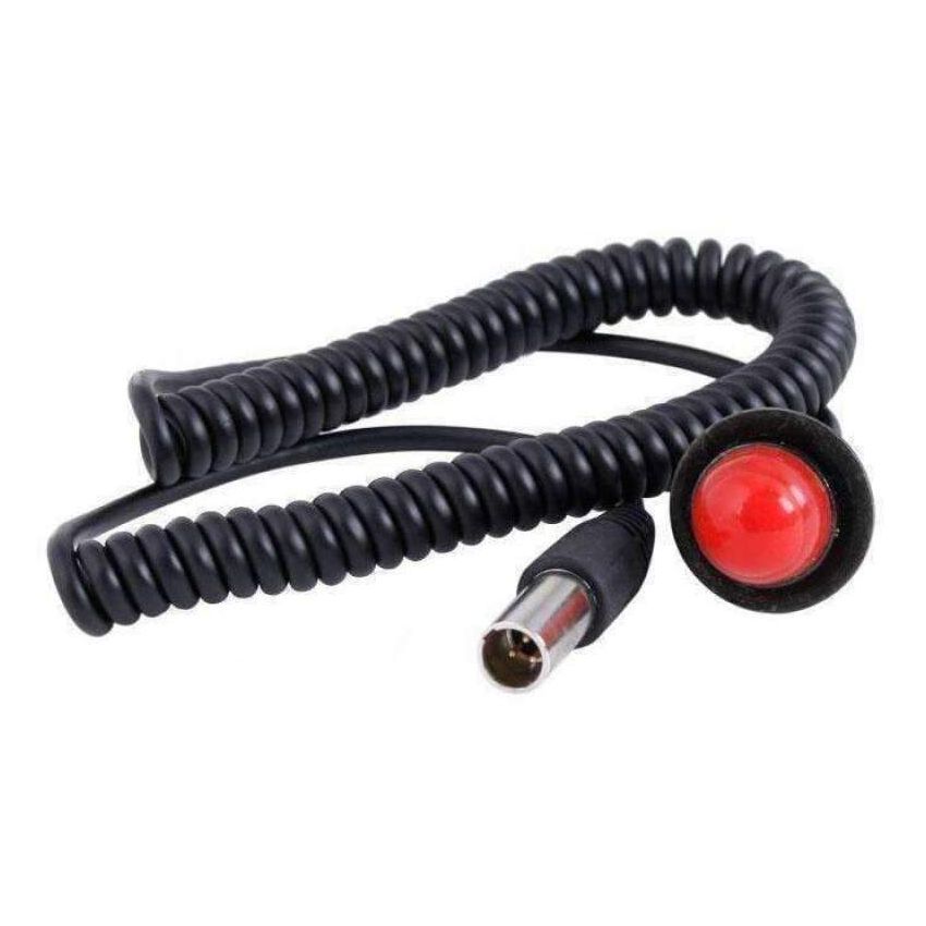 Rugged Radios PTT-HM Hole Mount Steering Wheel Push to Talk (PTT) with Coil Cord for Car Harnesses