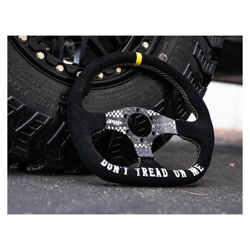 PRP Seats G248-TR PRP Dont Tread on Me Comp-R Suede Steering Wheel (D-Shaped)