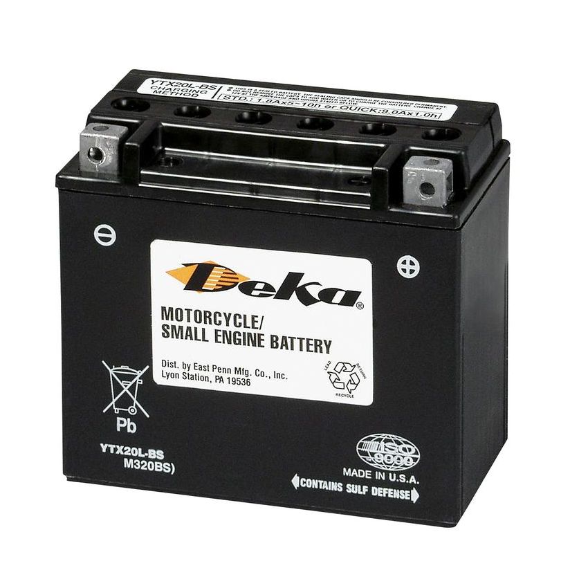 Deka YTX20LBSFP 12 Volt Standard AGM Powersports Battery