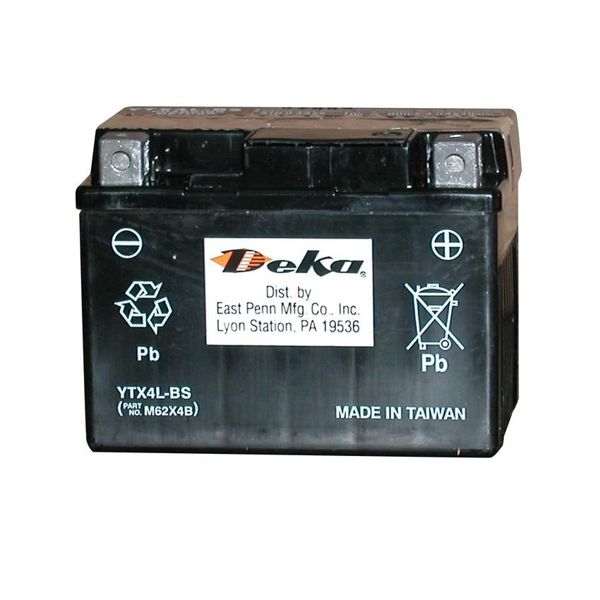 Deka YTX4LBSFP 12 Volt Standard AGM Powersports Battery