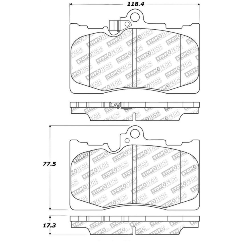 StopTech Performance 06 Lexus GS300/430 / 07-08 GS350 / 06-08 IS350 Front Brake Pads