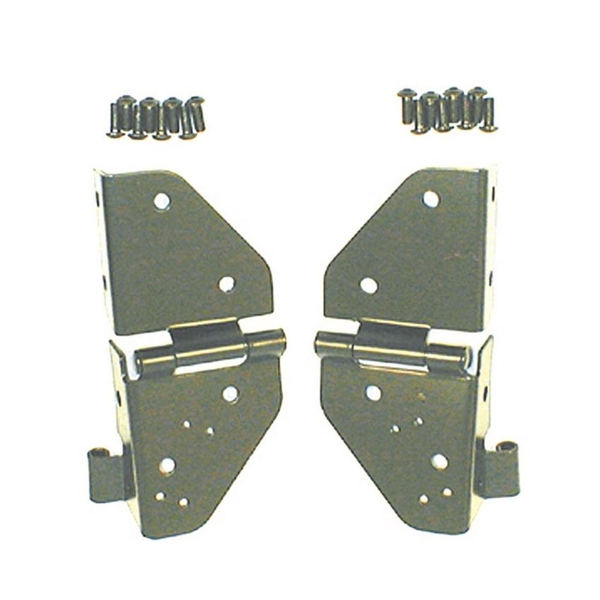 Rugged Ridge 76-86 Jeep CJ / 87-95 Jeep Wrangler YJ Black Windshield Hinges