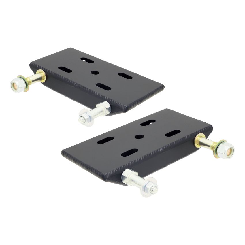 RockJock YJ Leaf Spring Plates For 2 1/2in Springs w/ Shock and Sway Bar Mounts Pair