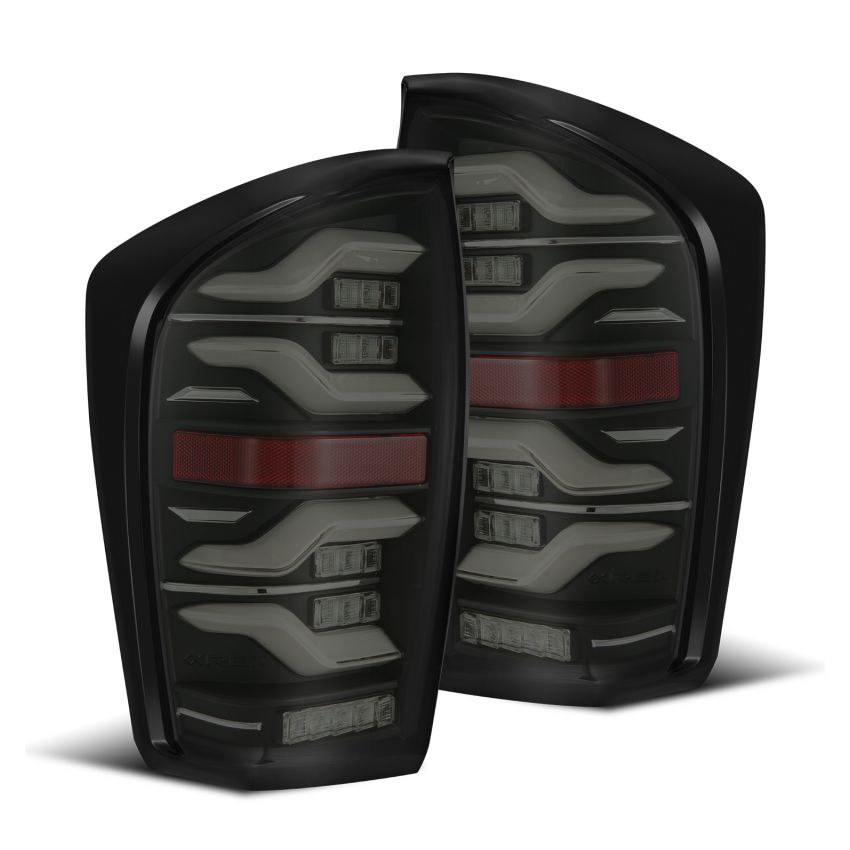 AlphaRex 16-21 Toyota TacomaLUXX LED Taillights Blk w/Activ Light/Seq Signal