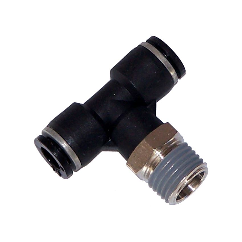 Kleinn Air Horns 51414BT Kleinn 1/4In OD Tubing 1/4In M NPT T Push-to-Connect Fitting