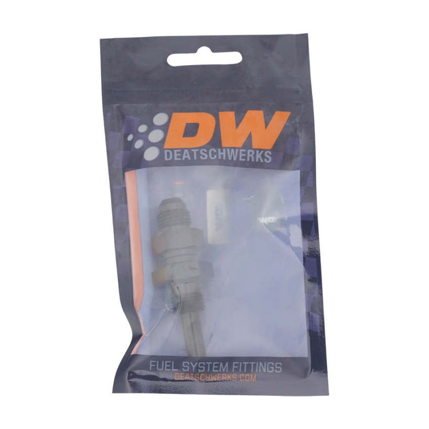 DeatschWerks 6AN Male Flare to Straight 5/16in Single Hose Barb - Anodized Matte Black