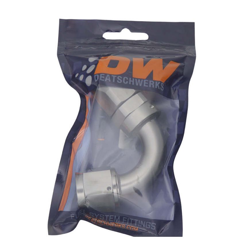 DeatschWerks 10AN Female Swivel 120-Degree Hose End CPE - Anodized Titanium