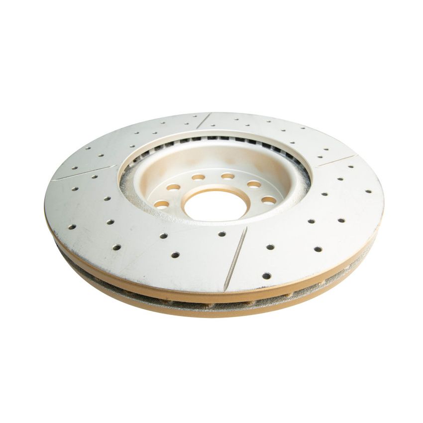 DBA 06-08 Audi A3 / 10/06+ TT / 10/04-10 VW Golf Front Drilled & Slotted Street Series Rotor