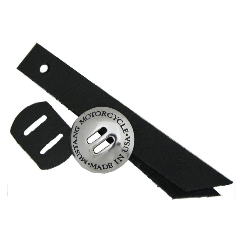 Mustang Motorcycle 78024 Mustang Concho Kit Large (41mm) with Leather Strip Hardware