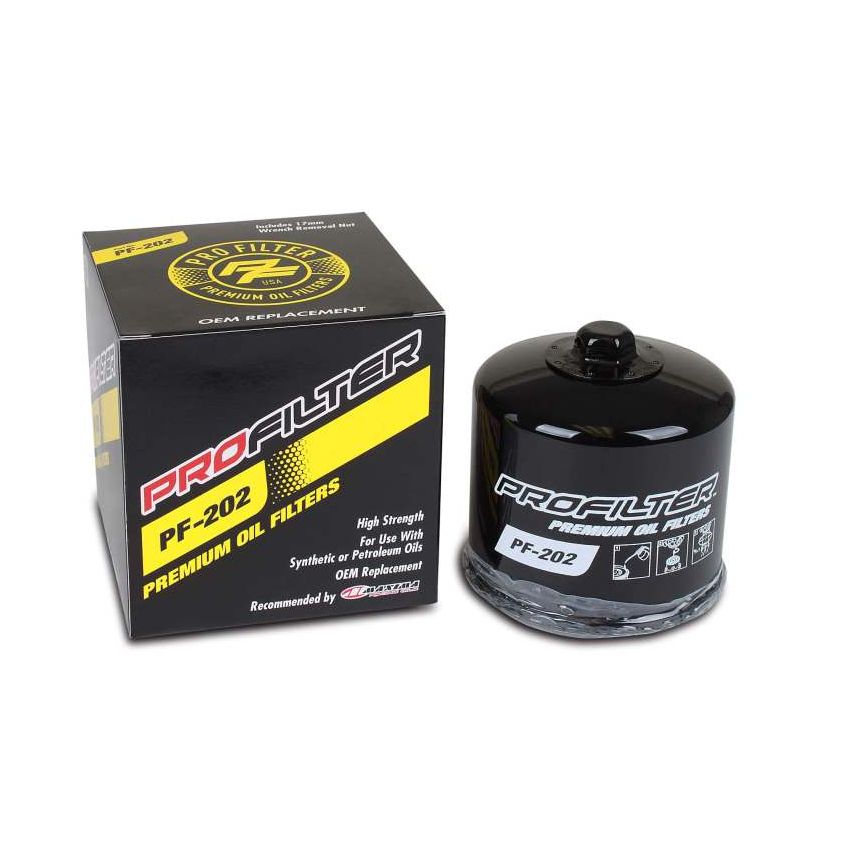 ProFilter PF-202 Honda/Kawasaki Spin-On Black Various Performance Oil Filter