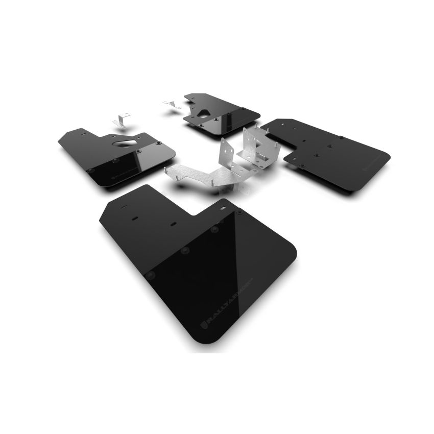 Rally Armor MF85-RR-PL-MBK Black Mud Flap/Metallic Black Logo