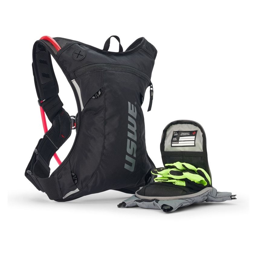 USWE 2033401 Moto Hydro Hydration Pack 3L - Carbon Black/Grey