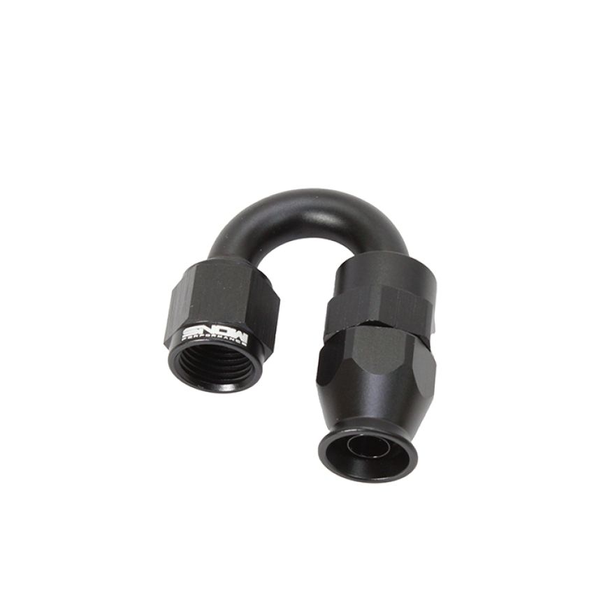 Snow -6AN 180 Degree PTFE Hose End (Black)