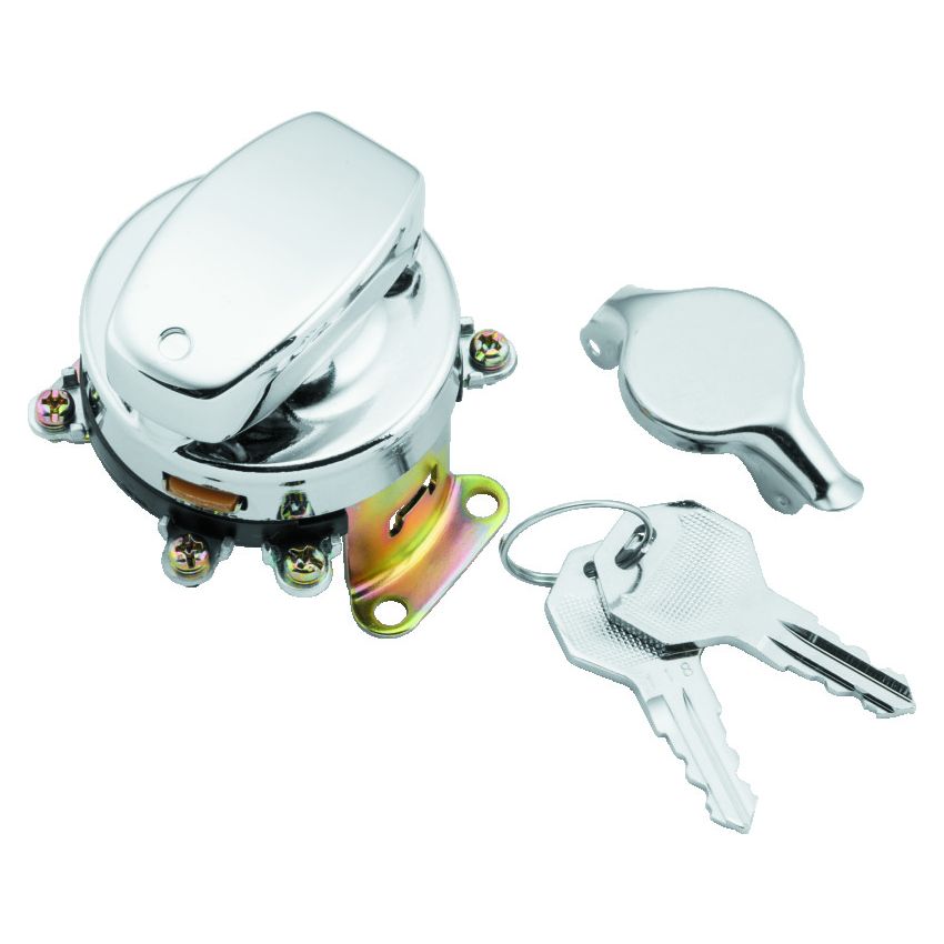 TwinPower 492237 Twin Power 36-72 FL Chrome Fat Bob Style Ignition Switch