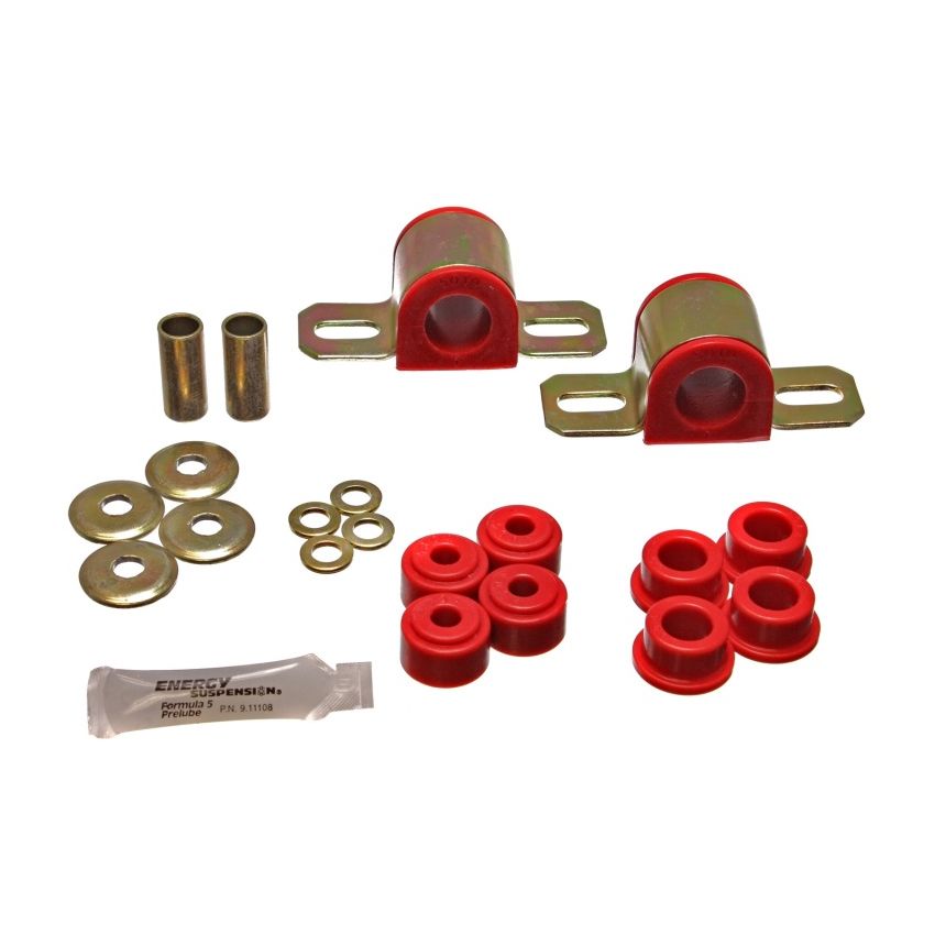 Energy Suspension 84-01 Jeep Cherokee Red Frt 25mm Sway Bar Bushing Set w/End Link Bushings
