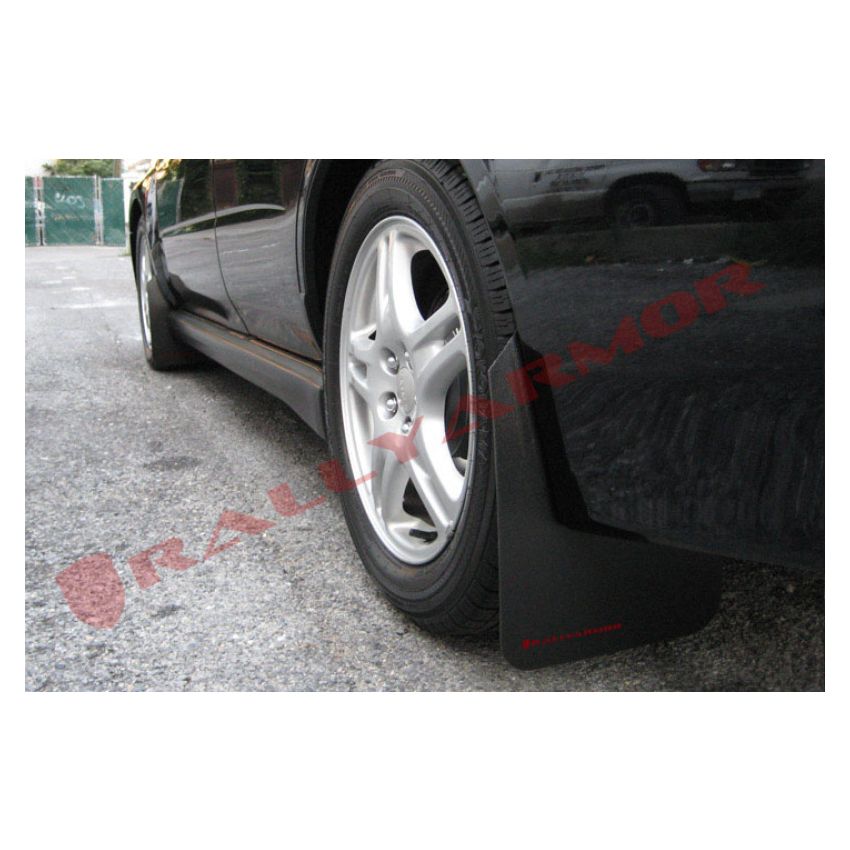 Rally Armor 02-07 Subaru WRX/STI/RS/2.5i (wagons req mod) Basic Black Mud Flap w/ Red Logo