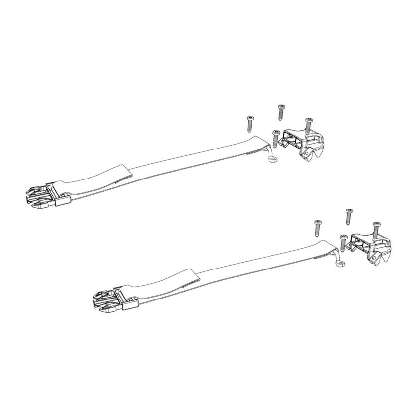 BAK Underside Buckle Ends & Strap Clips Qty 2 (w/ Hardware)