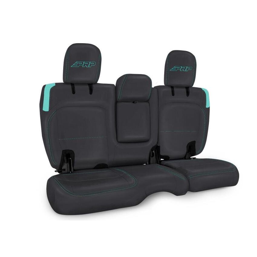 PRP Seats B044-09 PRP Jeep Wrangler JL Rear Bench CoversU - 4 door with Armrest - Black/Teal