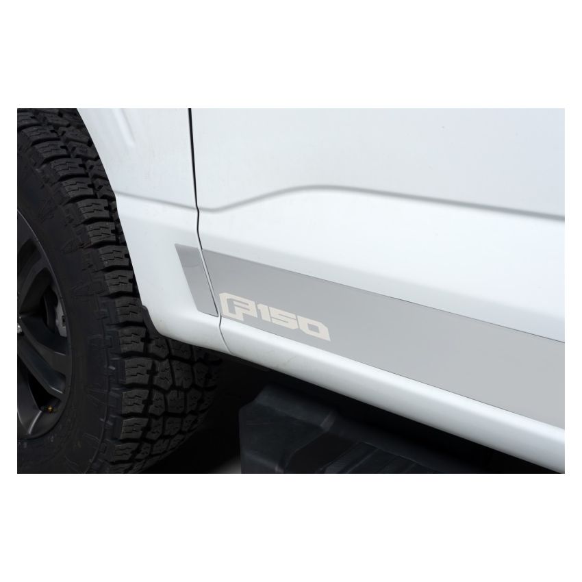 Putco 2021 Ford F-150 Reg Cab 8ft Long Box Ford Licensed SS Rocker Panels (4.25in Tall 10pcs)